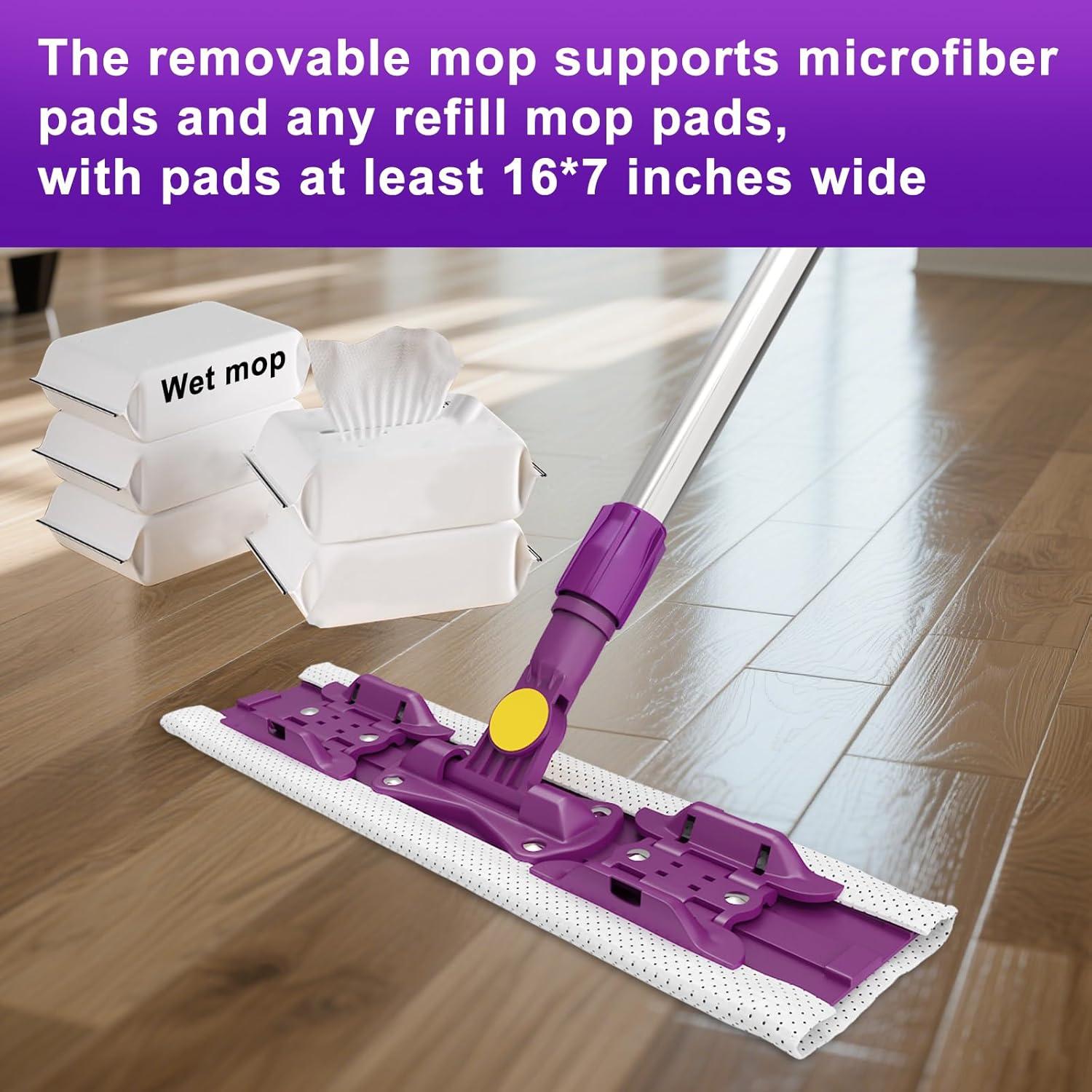 Mop de Suelo ITTAR 40 cm Profesional con 5 Paños Reutilizables