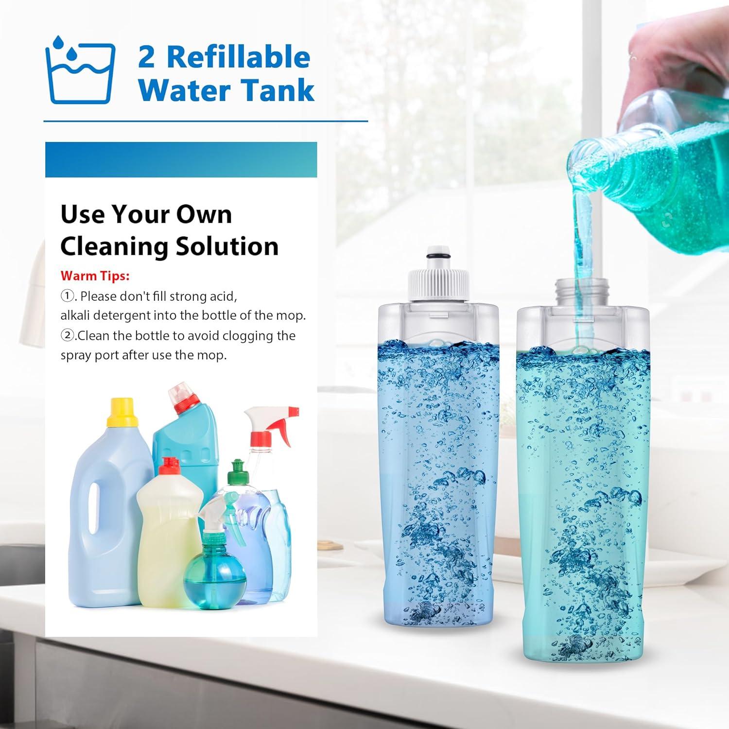 Mopa rociadora MEXERRIS con 5 almohadillas lavables 410ML