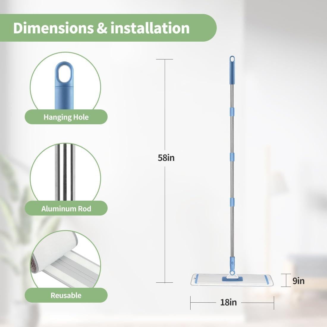 Sistema de limpieza mopas microfibra CQT 45,72 cm con 4 almohadillas
