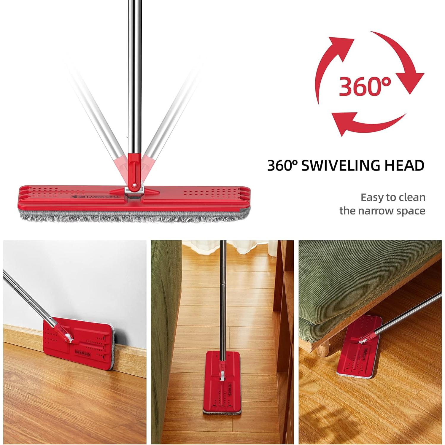 Mopa plana BOSHENG con almohadilla microfibra 33x12 cm