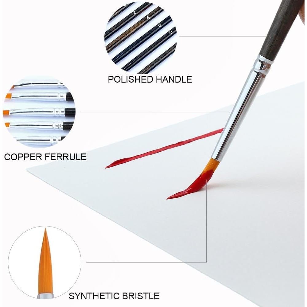 Set de Pinceles de Detalle Transon 12 Piezas Nylon