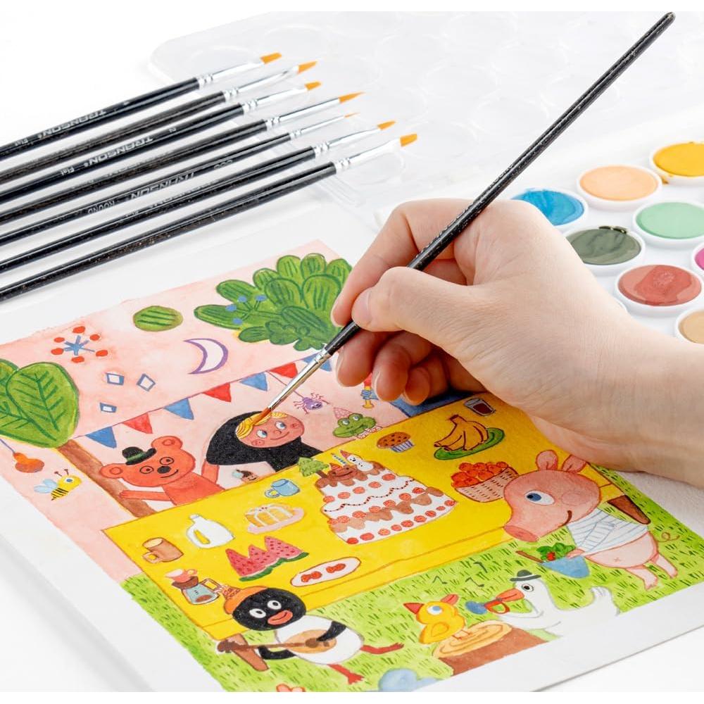 Set de Pinceles de Detalle Transon 12 Piezas Nylon