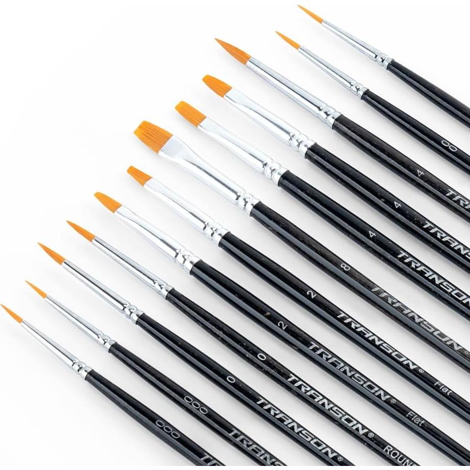 Set de Pinceles de Detalle Transon 12 Piezas Nylon