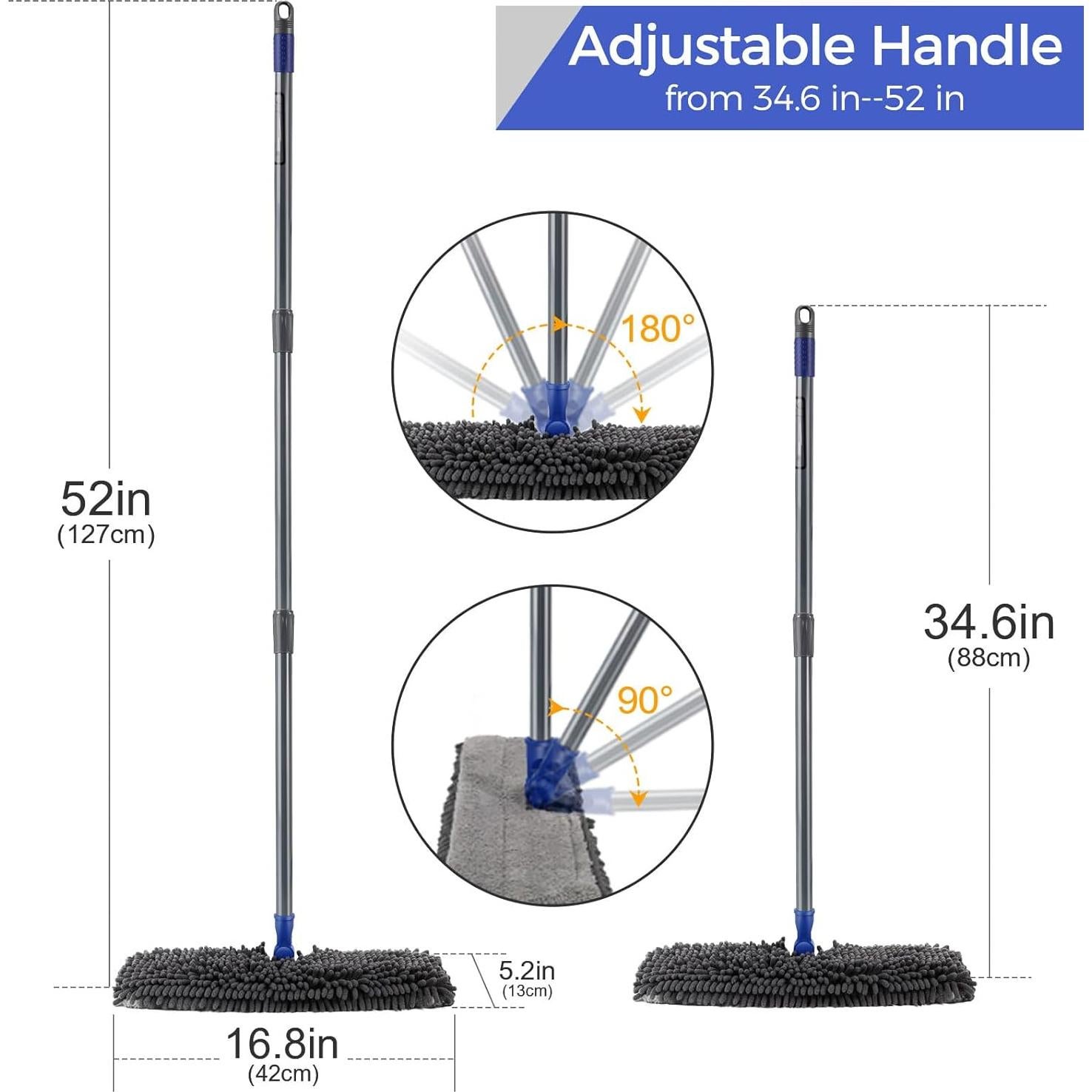 Mopa de Microfibra MASTERTOP con Mango Extensible 114 cm