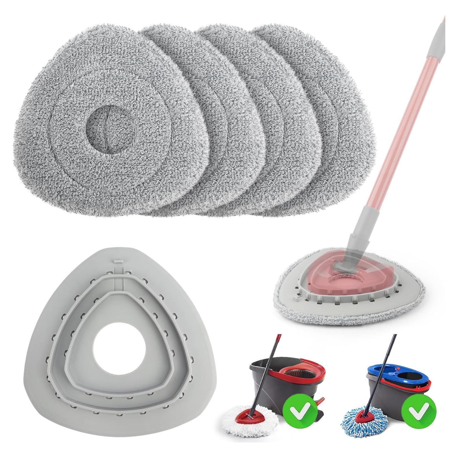 Almohadillas de Mop de Giro MXZONE 4 Pzas Microfibra Lavables