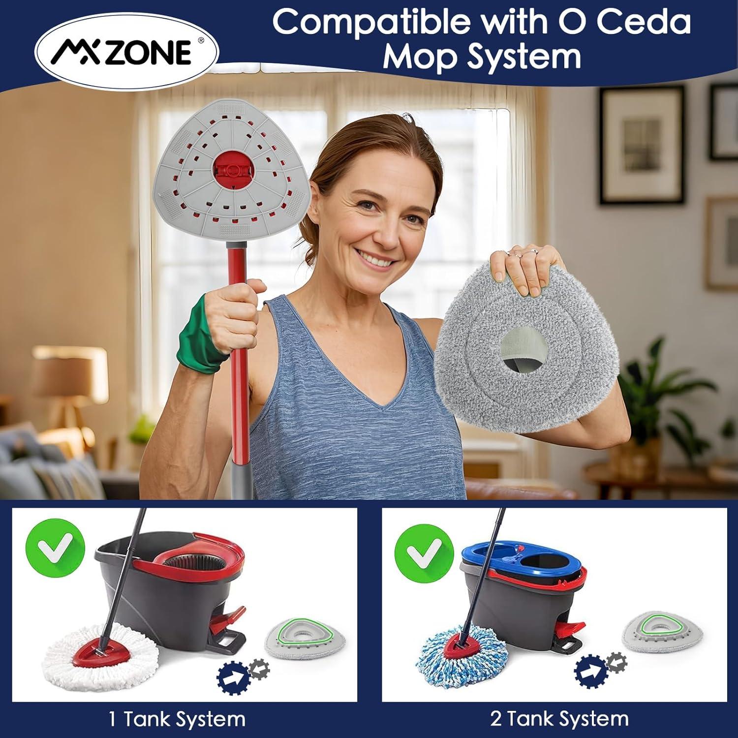 Almohadillas de Mop de Giro MXZONE 4 Pzas Microfibra Lavables