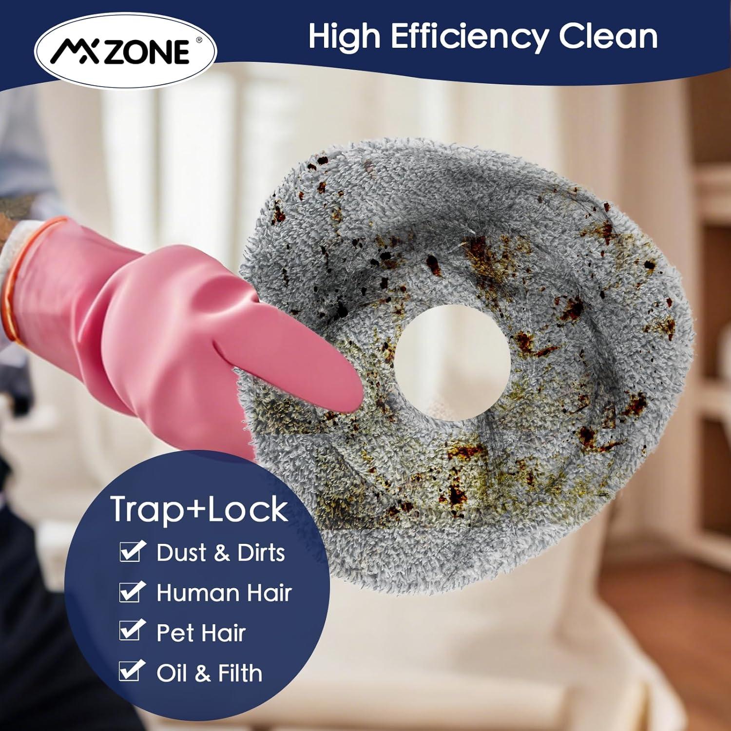 Almohadillas de Mop de Giro MXZONE 4 Pzas Microfibra Lavables