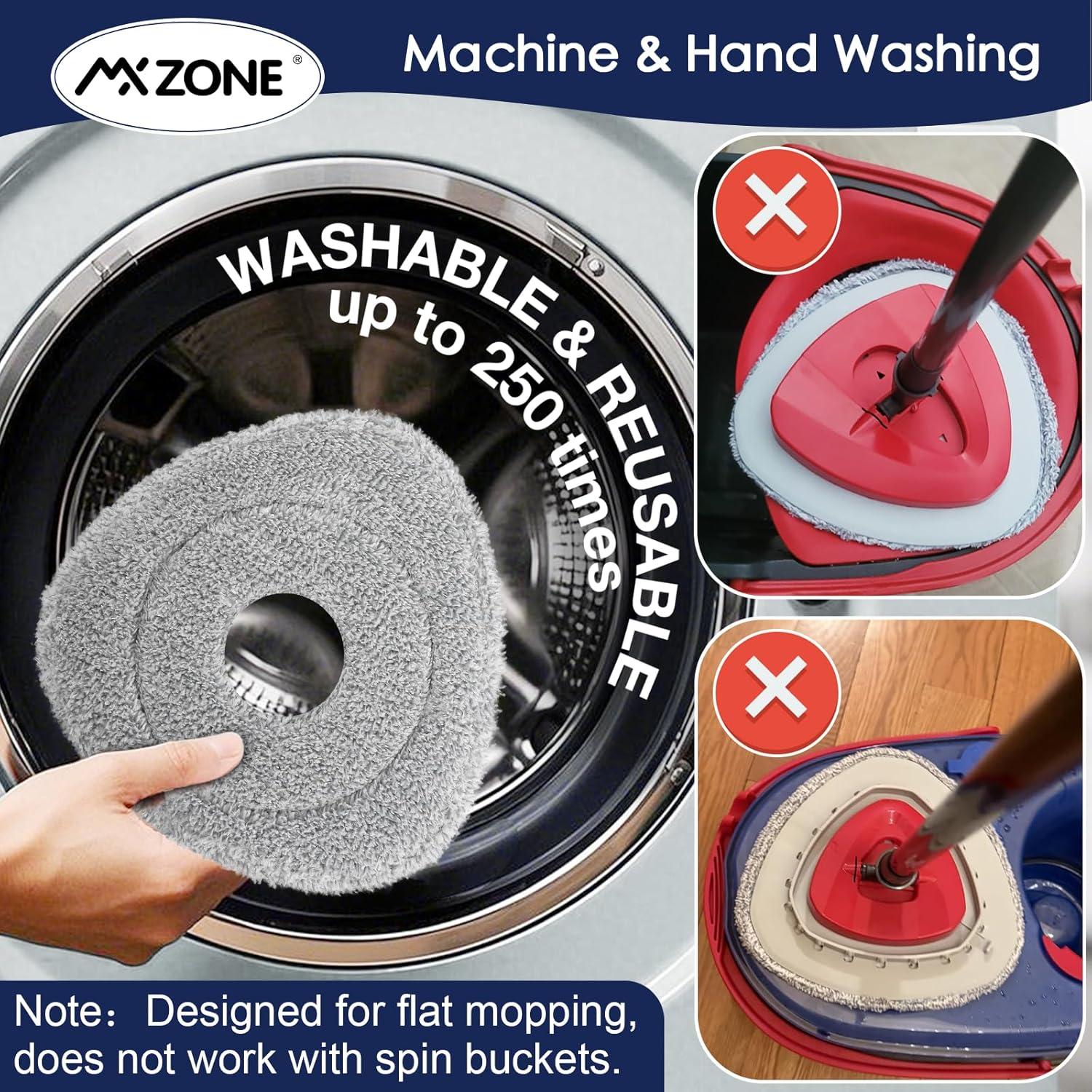 Almohadillas de Mop de Giro MXZONE 4 Pzas Microfibra Lavables