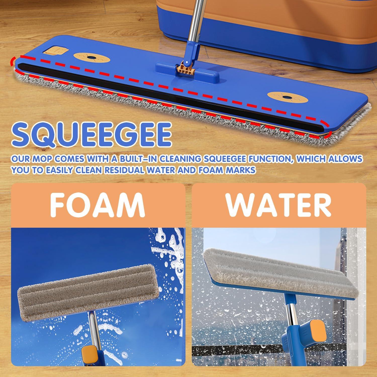 Mopa plana autolimpiable IKIMAKIST 42 cm con 3 almohadillas