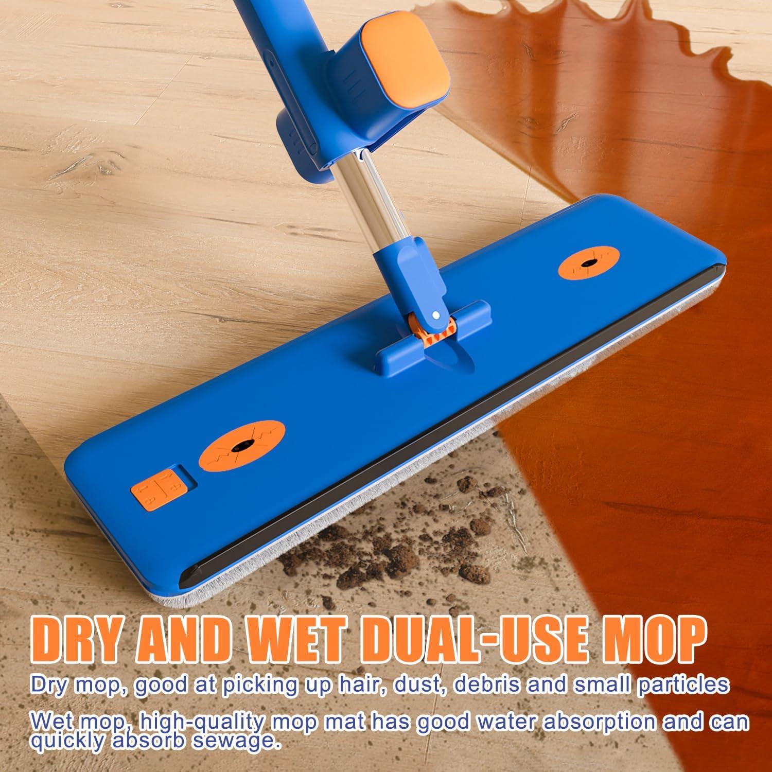 Mopa plana autolimpiable IKIMAKIST 42 cm con 3 almohadillas