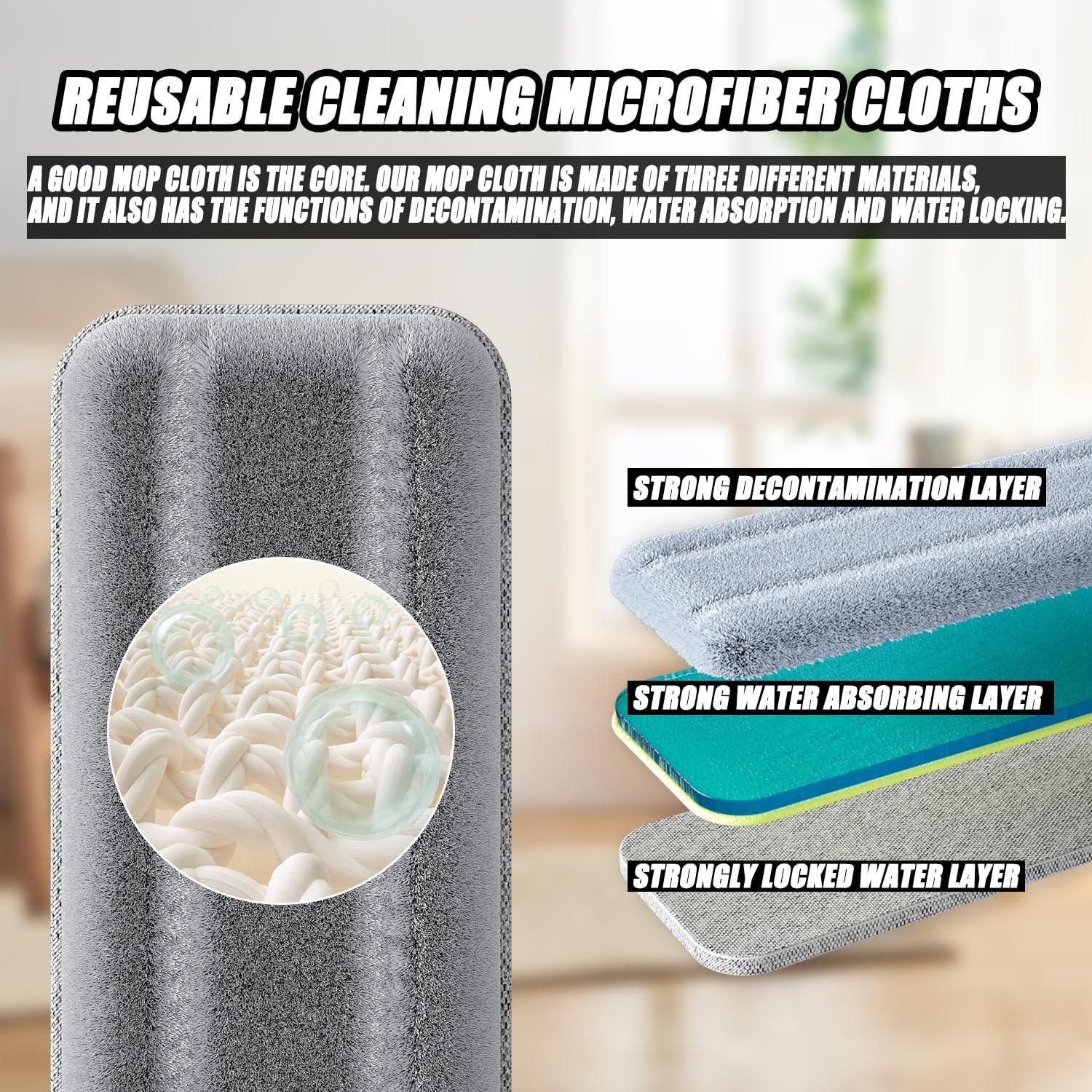 Mopa plana autolimpiable IKIMAKIST 42 cm con 3 almohadillas