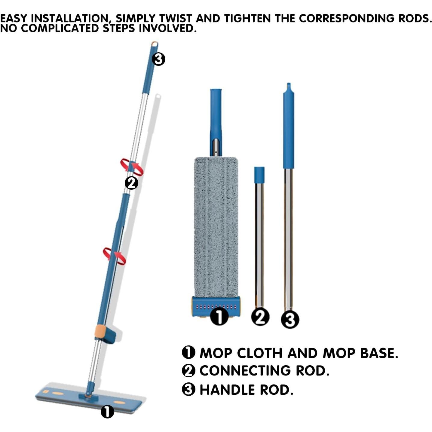 Mopa plana autolimpiable IKIMAKIST 42 cm con 3 almohadillas