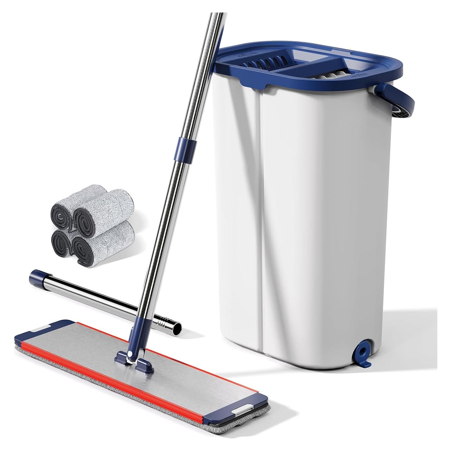Juego de Mopa y Cubo WBKATN con Escurridor y 4 Paños