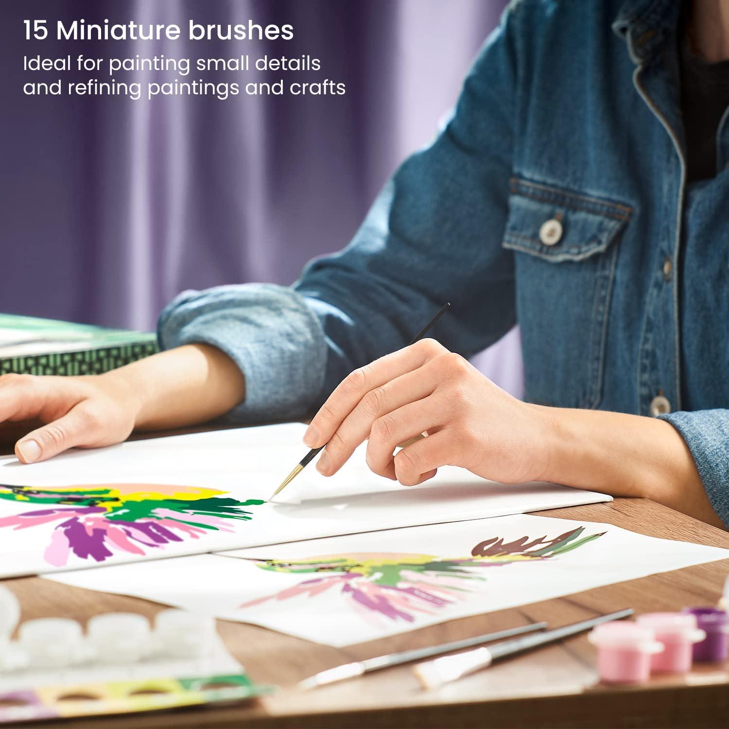 Set de 15 Pinceles de Detalle ARTEZA para Miniaturas