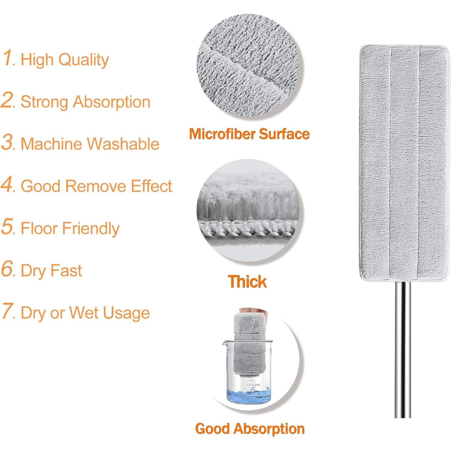 Juego de trapeador y cubo Jelymark con 4 almohadillas