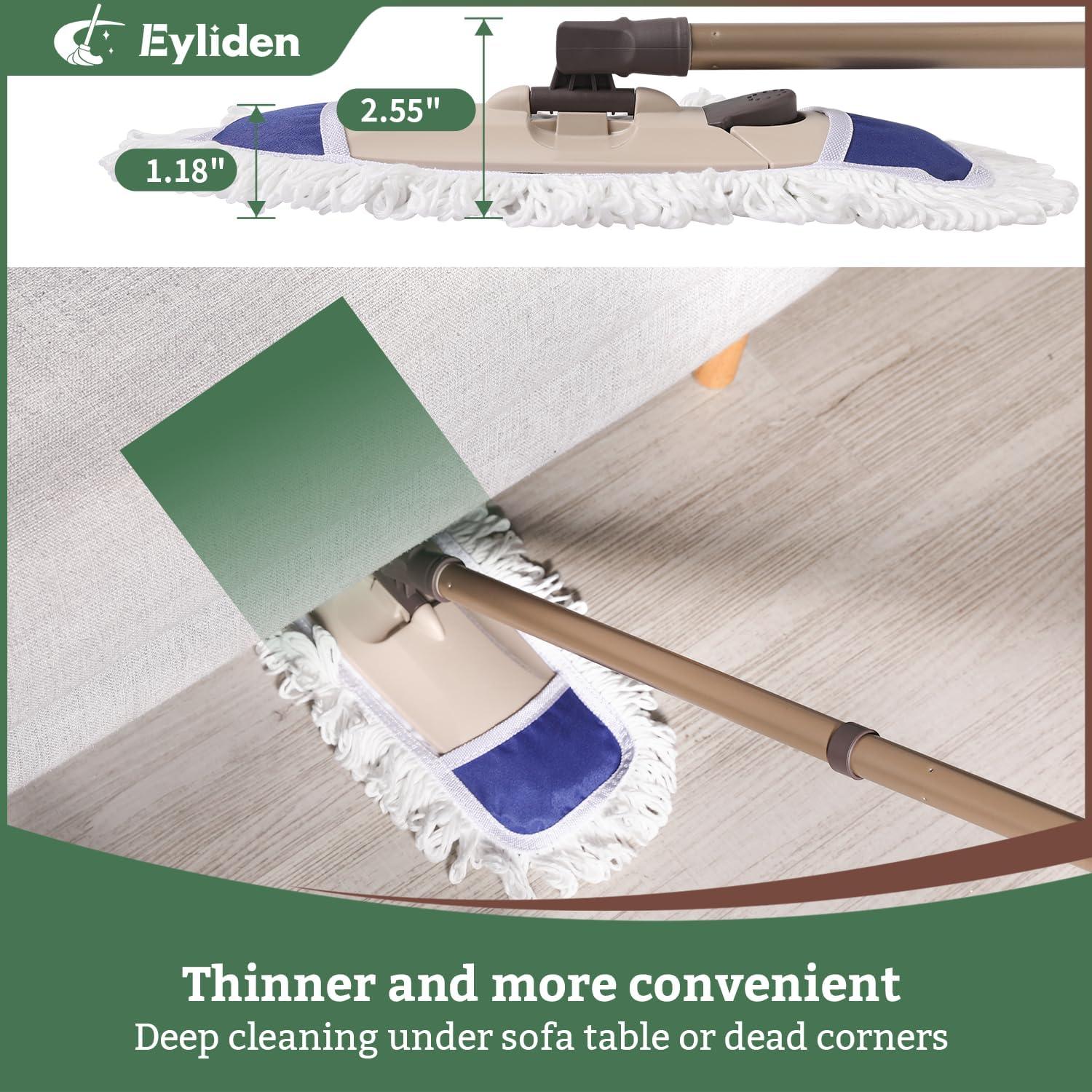 Mopa de Polvo Eyliden 100% Microfibra con 2 Paños Lavables