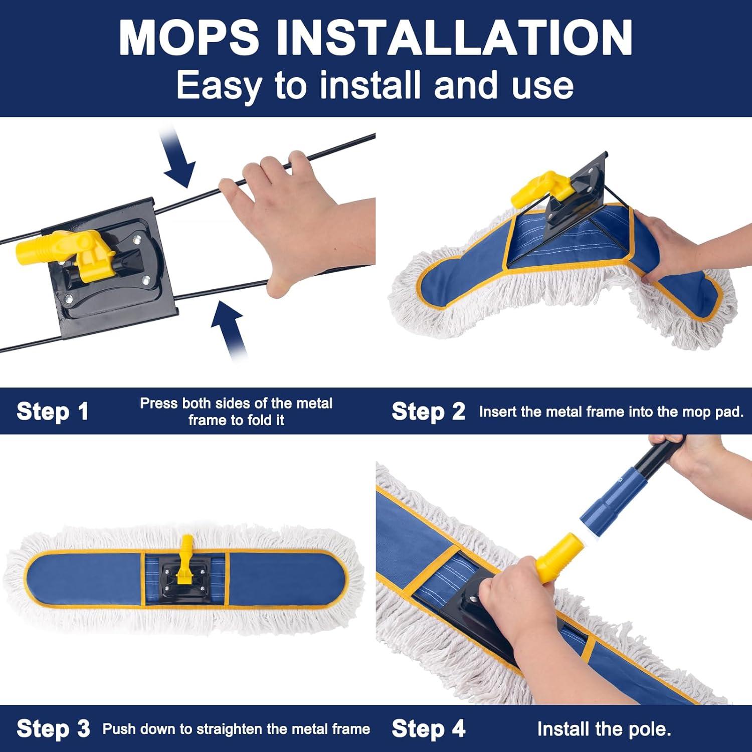 Mopa de Polvo KeFanta 60 cm Reutilizable para Pisos
