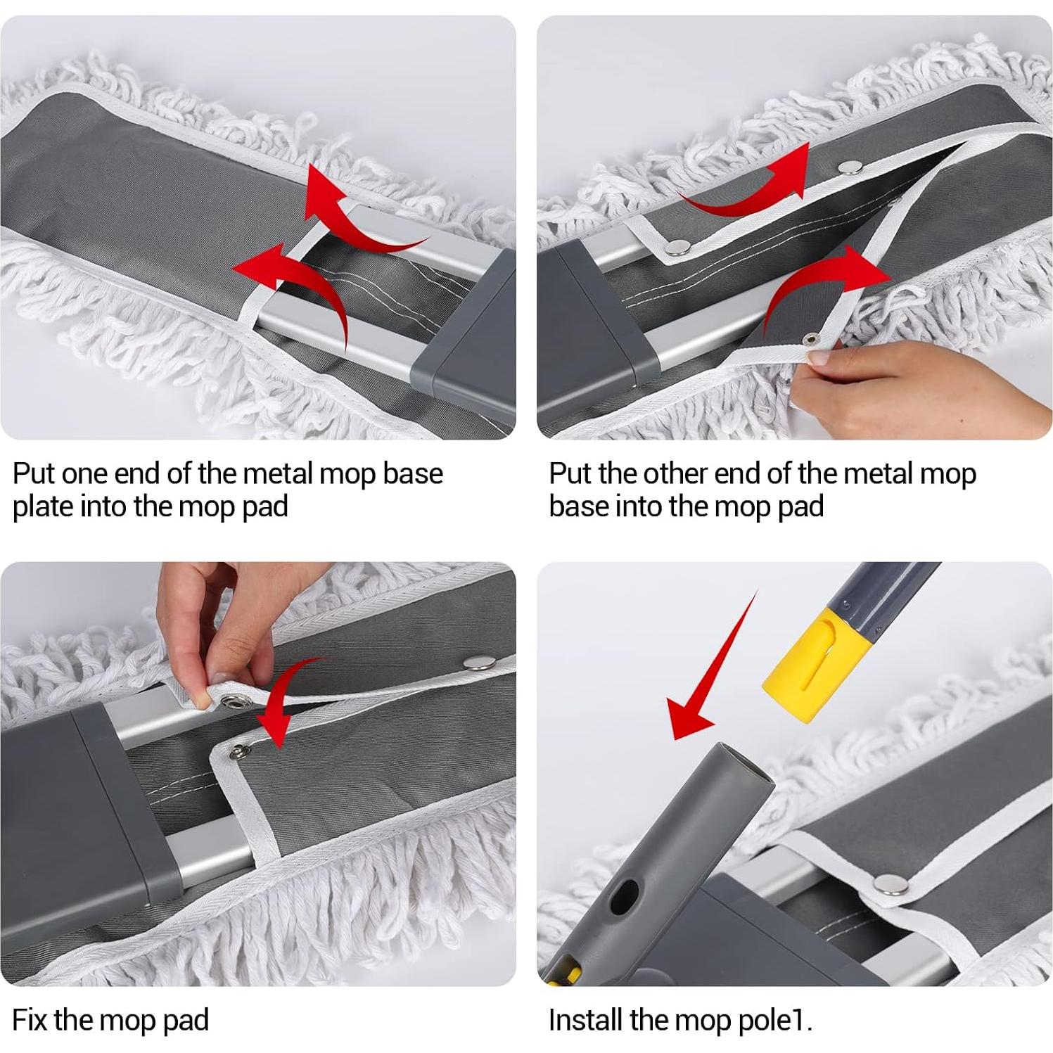 Mop Profesional Industrial MASTERTOP 91 cm con Mango Telescópico