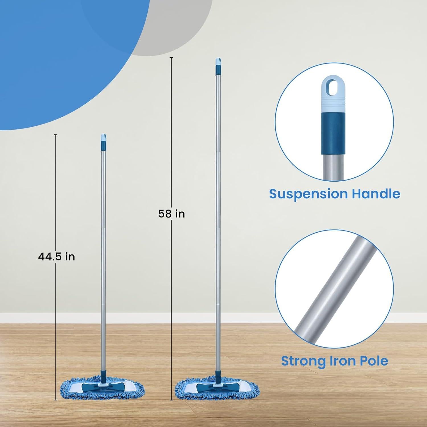 Mopa de Microfibra TrueYee 57" para Pisos de Madera