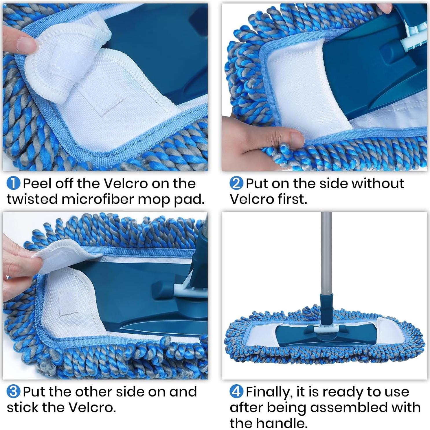 Mopa de Microfibra TrueYee 57" para Pisos de Madera