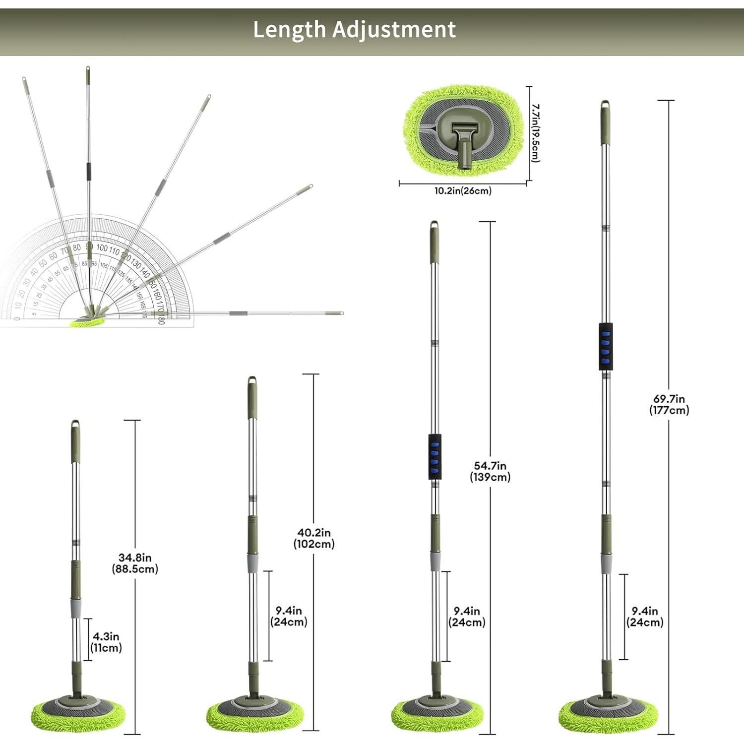 Mop de Pared SLIIMU 167,6 cm con Mango de Acero Inoxidable