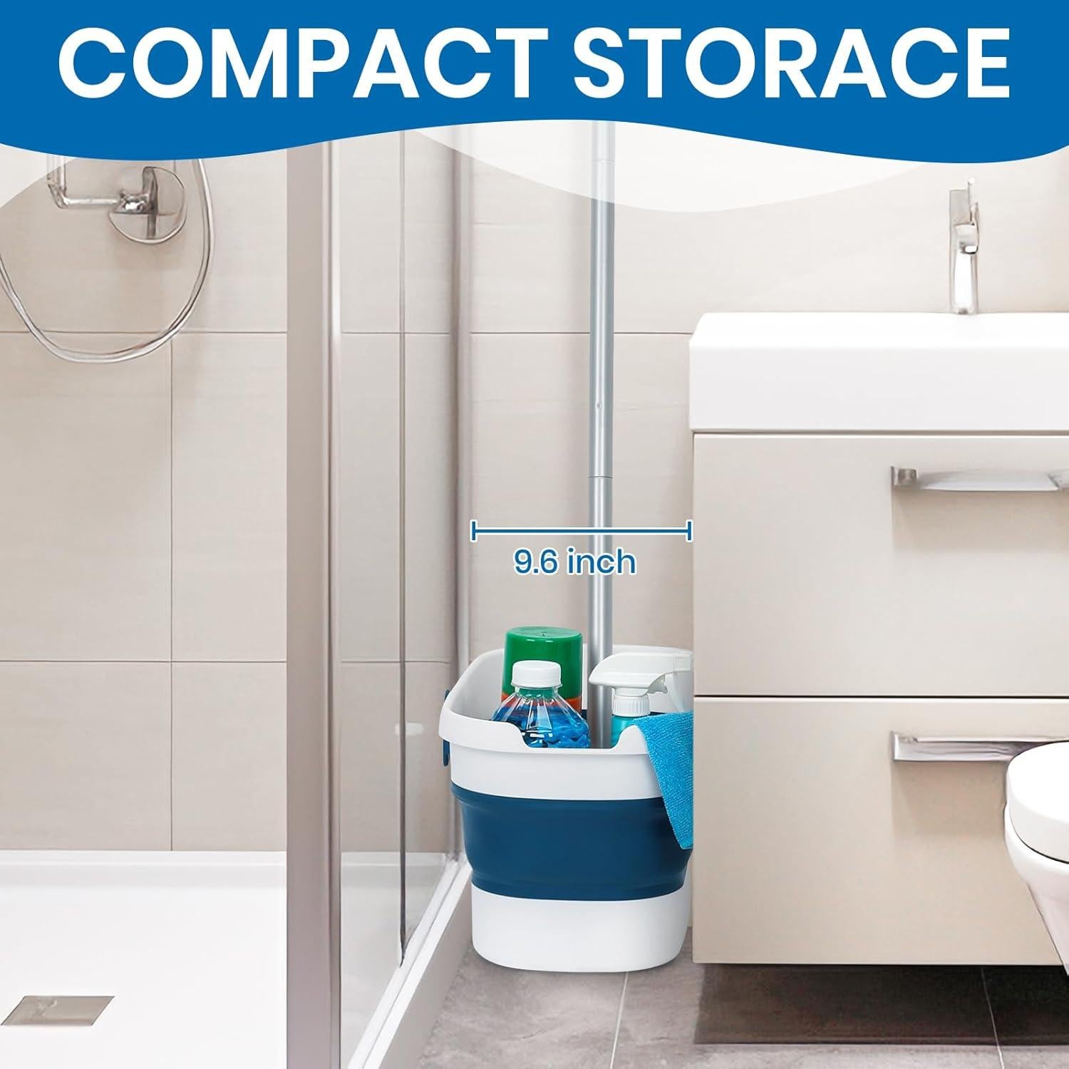 Juego de Mopa y Cubo Plegable TrueYee 9.5L Microfibra