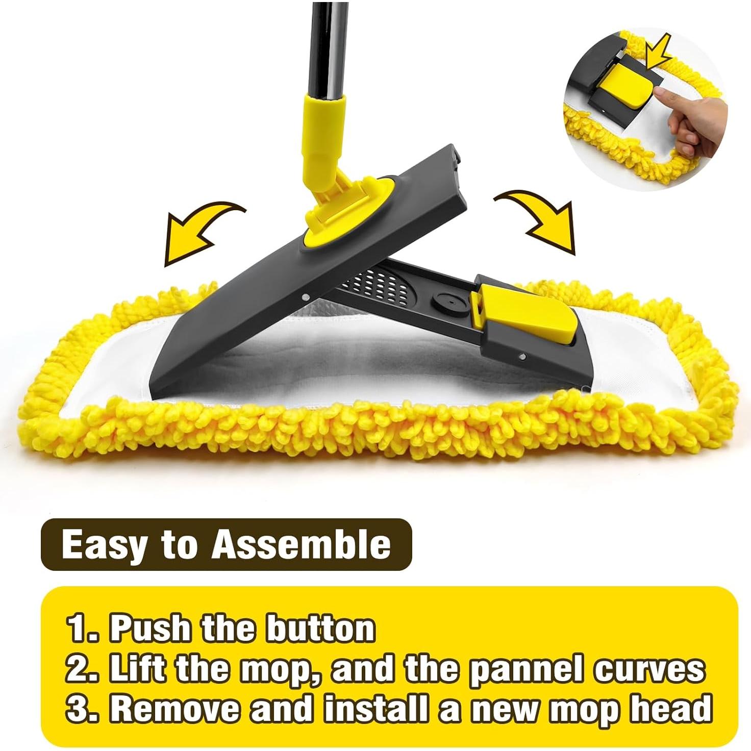 Mopa de limpieza Dolanx con almohadillas de microfibra y chenille