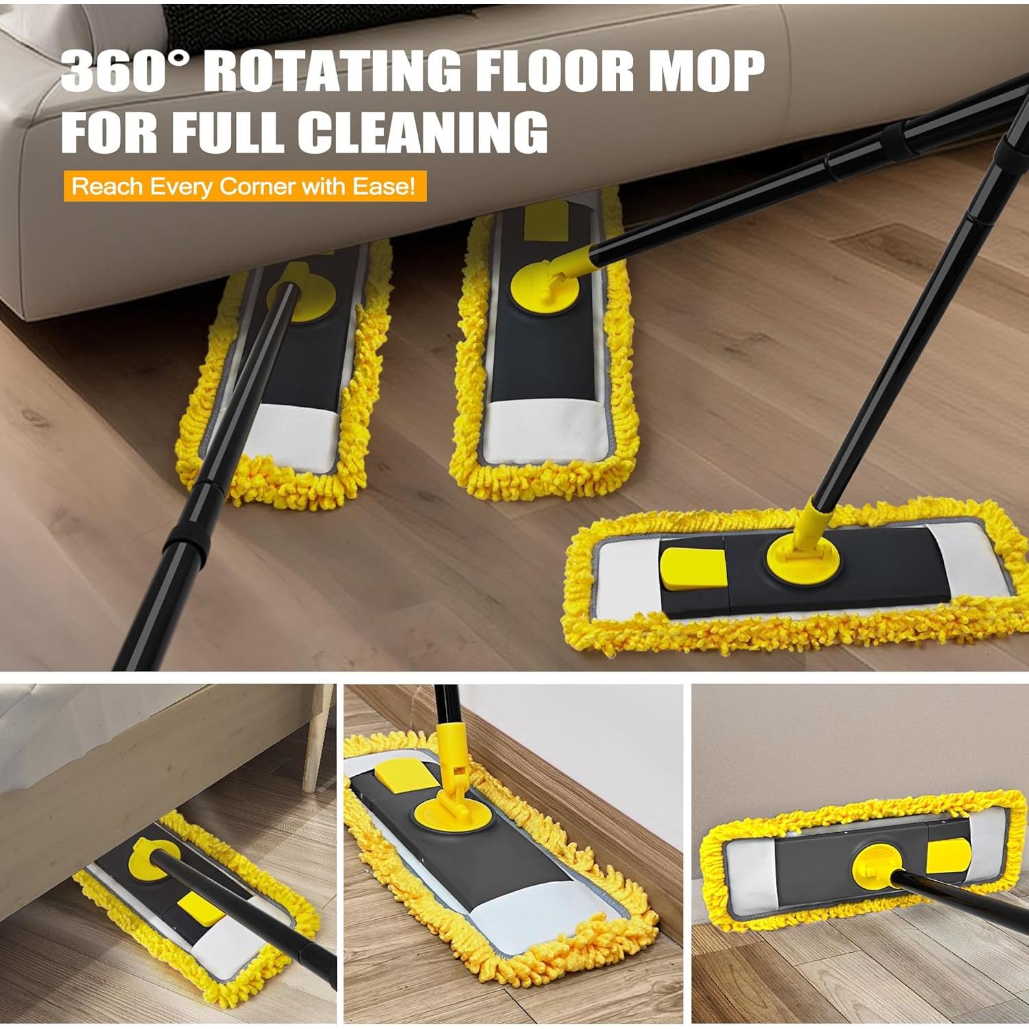 Mopa de limpieza Dolanx con almohadillas de microfibra y chenille