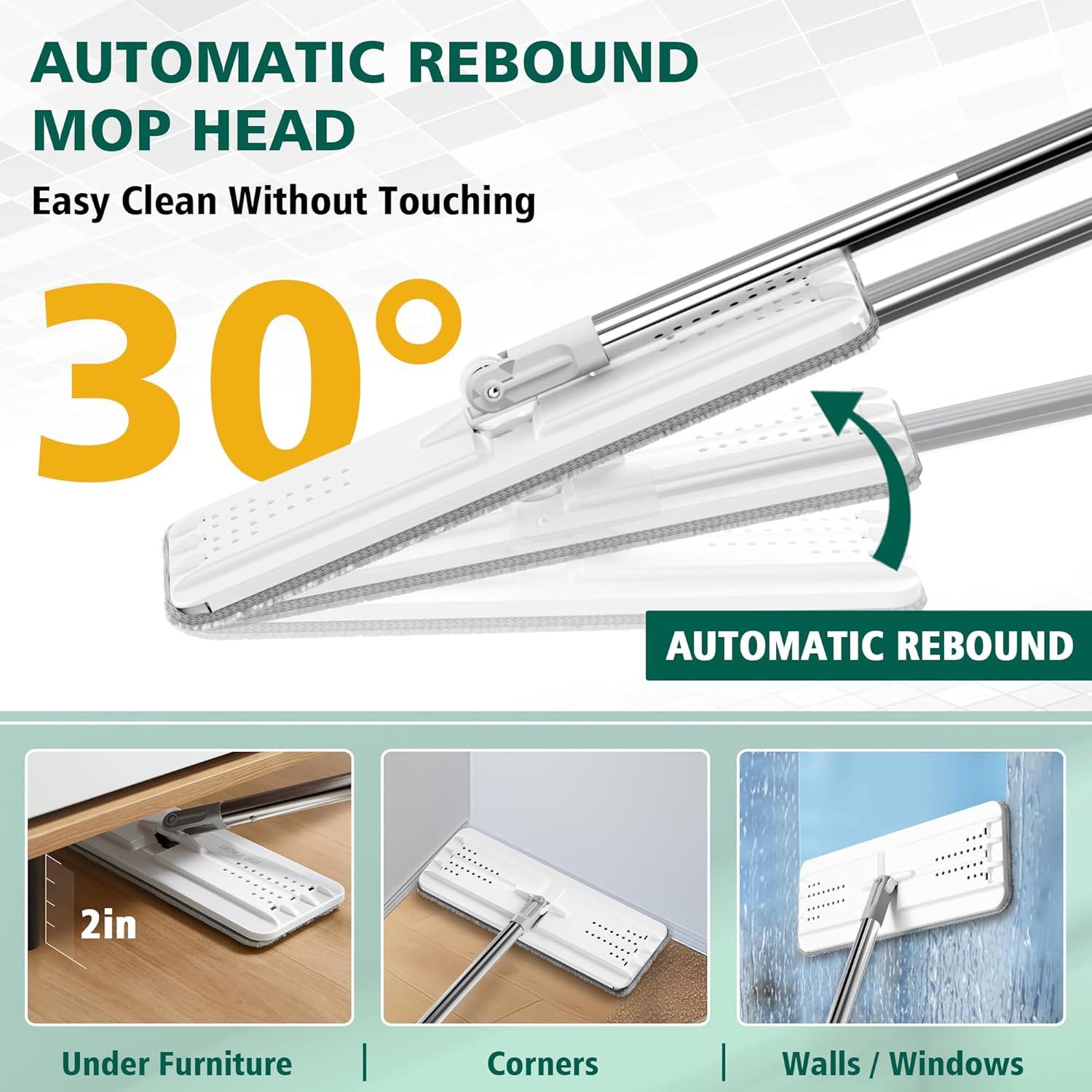 Juego de Mopas Planas y Cubo Escurridor JC Jorden 3 Paños