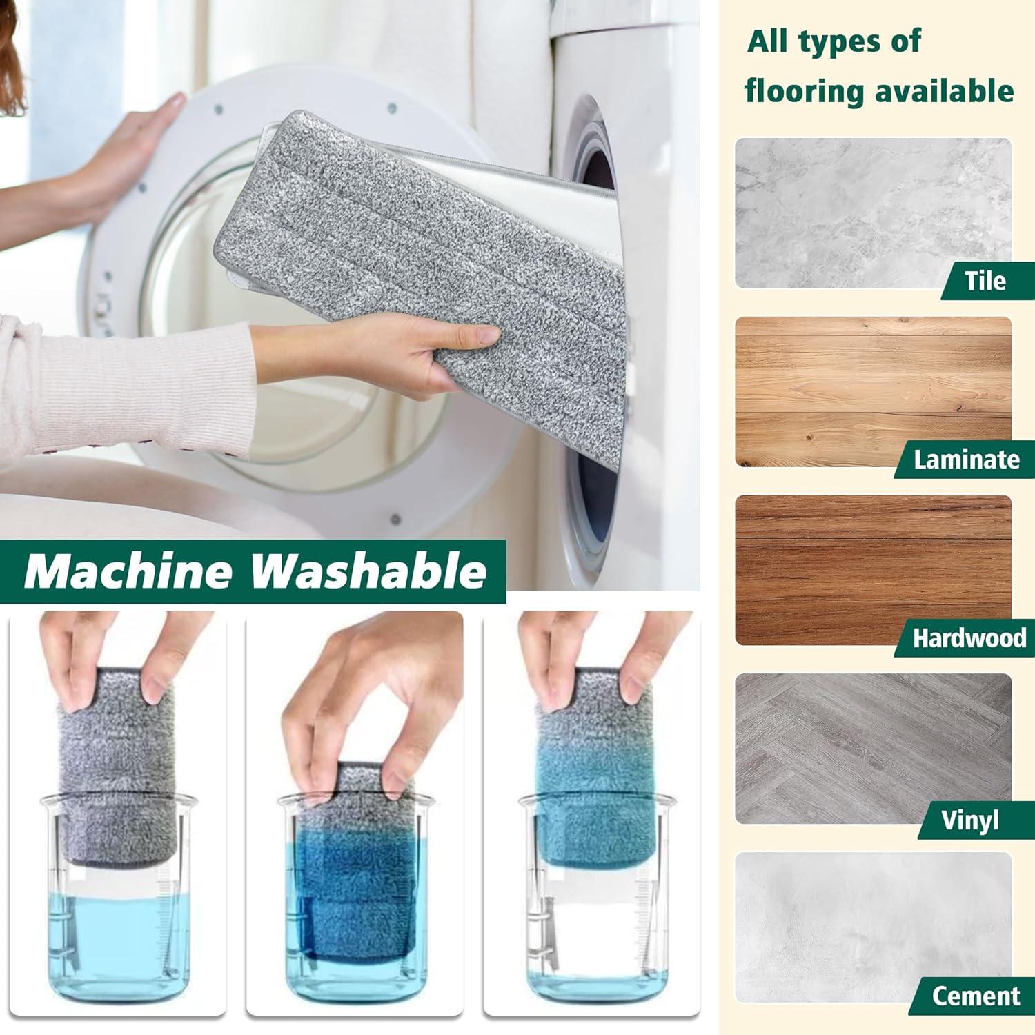 Juego de Mopas Planas y Cubo Escurridor JC Jorden 3 Paños