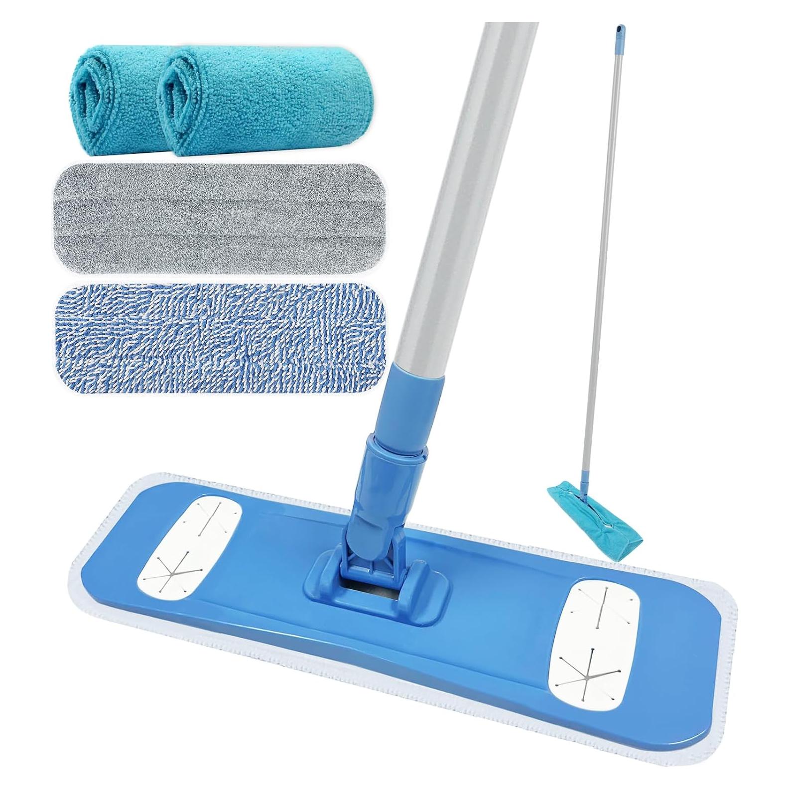 Mop de Microfibra SOOCAN 2 en 1 con Almohadillas Lavables