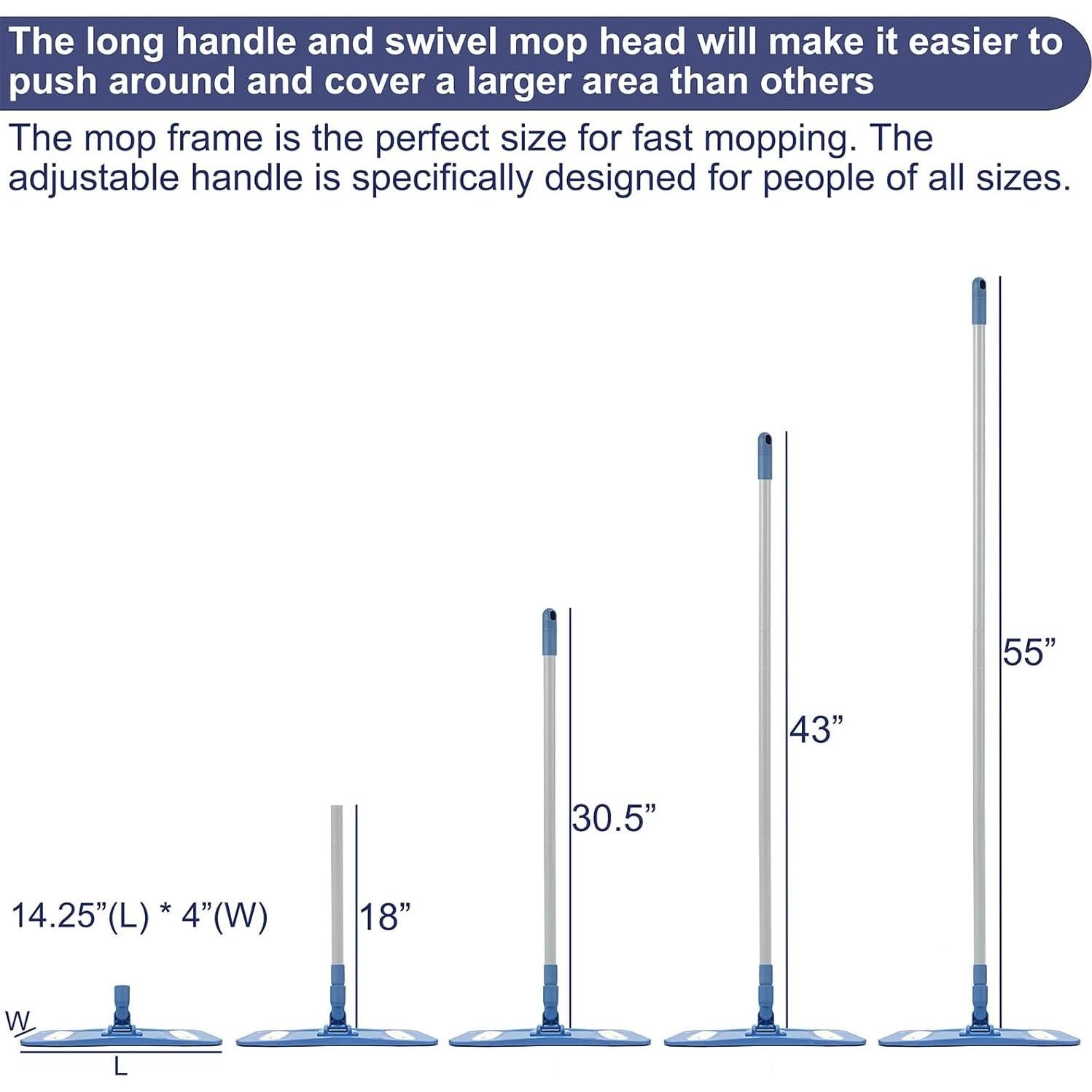 Mop de Microfibra SOOCAN 2 en 1 con Almohadillas Lavables