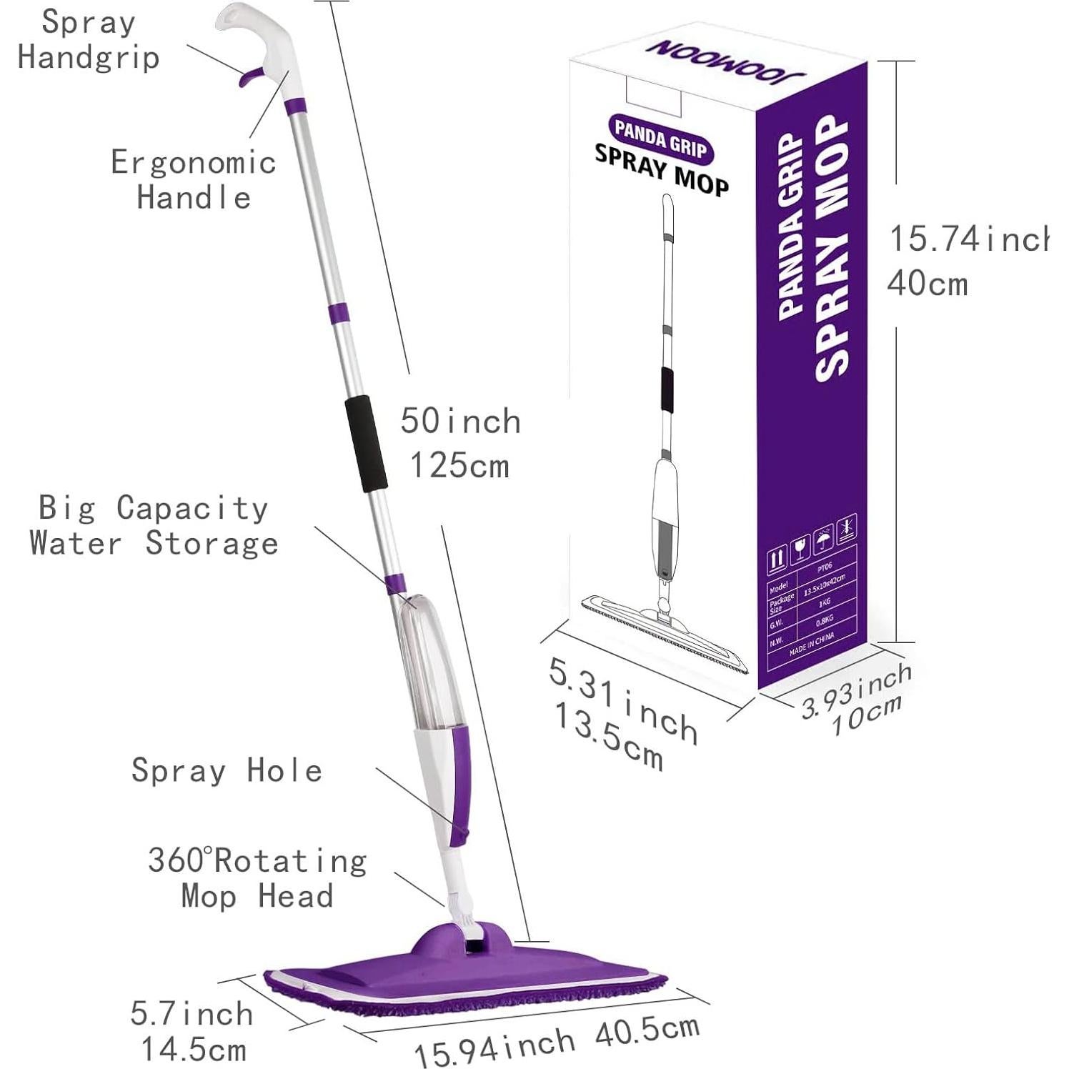 Mopa Spray Zoonlion con Botella Recargable y 3 Paños