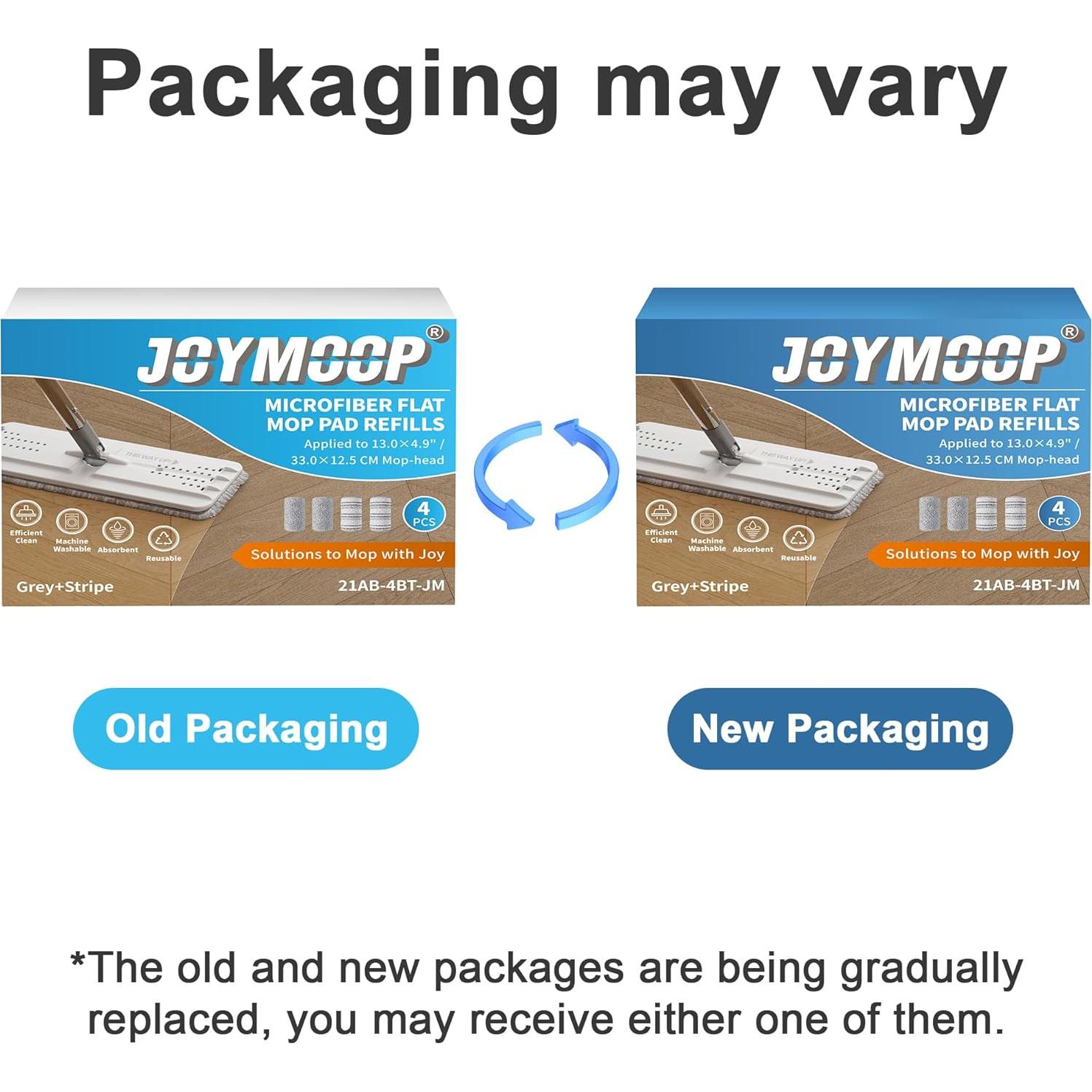 Almohadillas de Microfibra JOYMOOP 33 cm para Mopas Planas - 4 Pcs