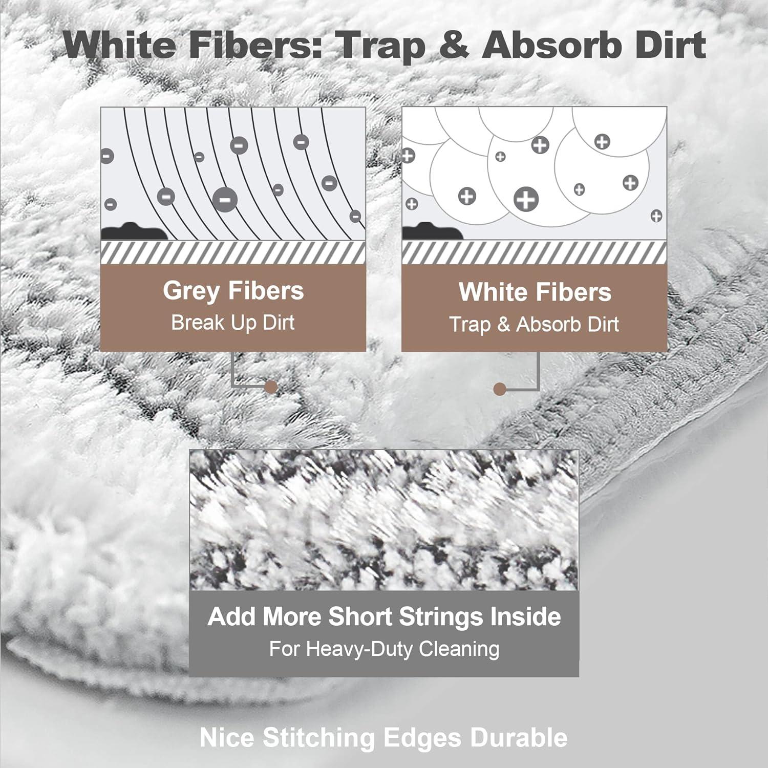 Almohadillas de Microfibra JOYMOOP 33 cm para Mopas Planas - 4 Pcs