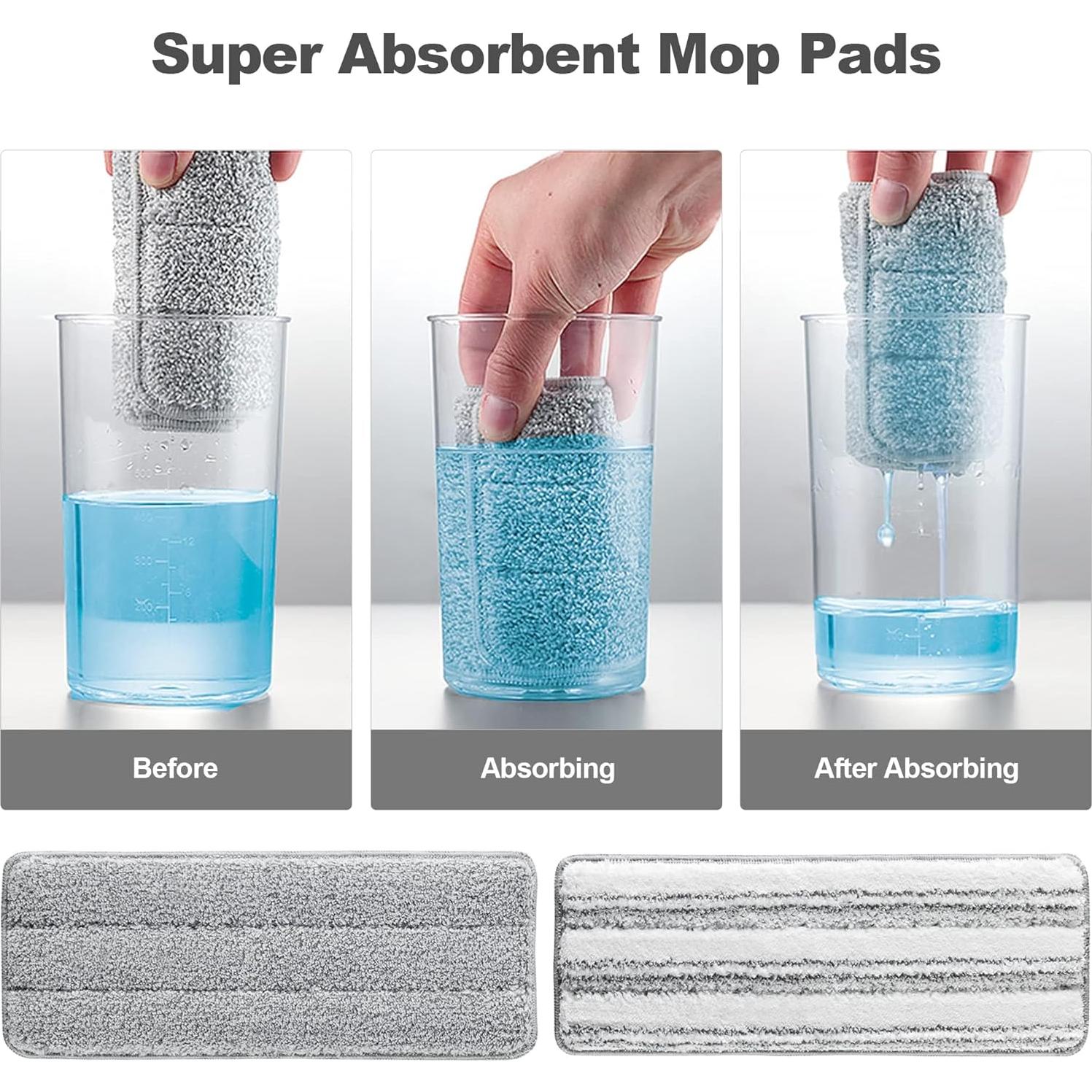 Almohadillas de Microfibra JOYMOOP 33 cm para Mopas Planas - 4 Pcs