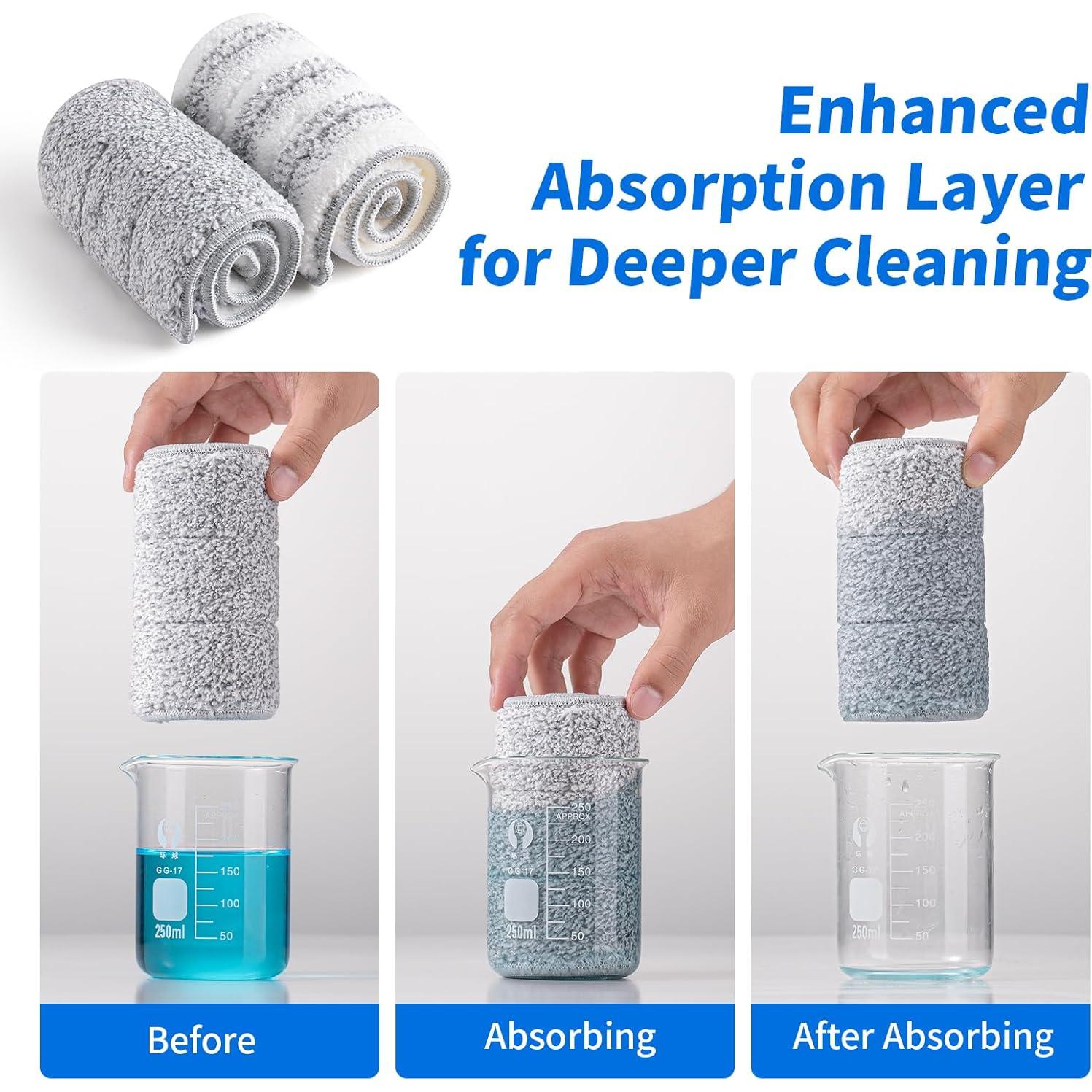 Cabeza de Mopa Plano Oshang Microfibra 33x12.5cm Blanco/Gris