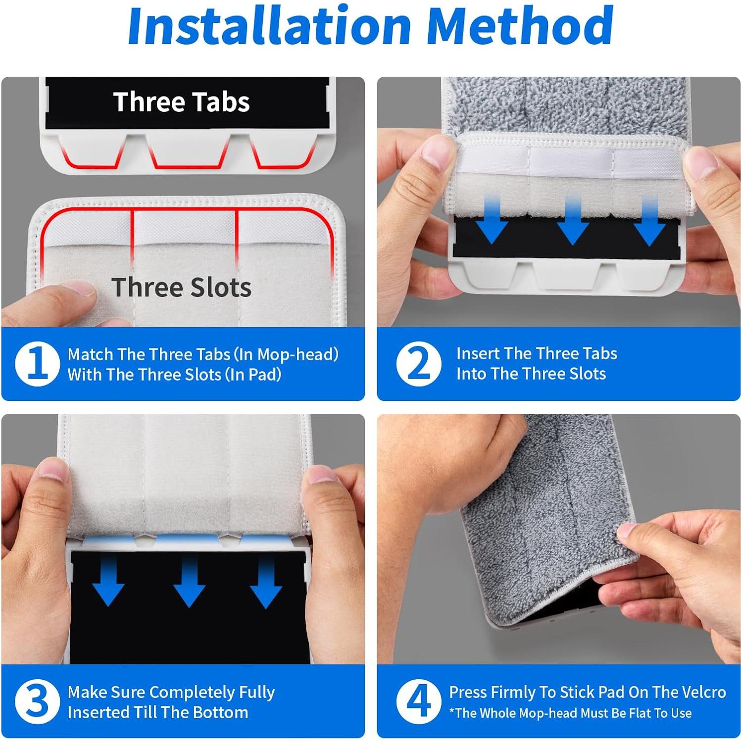 Cabeza de Mopa Plano Oshang Microfibra 33x12.5cm Blanco/Gris