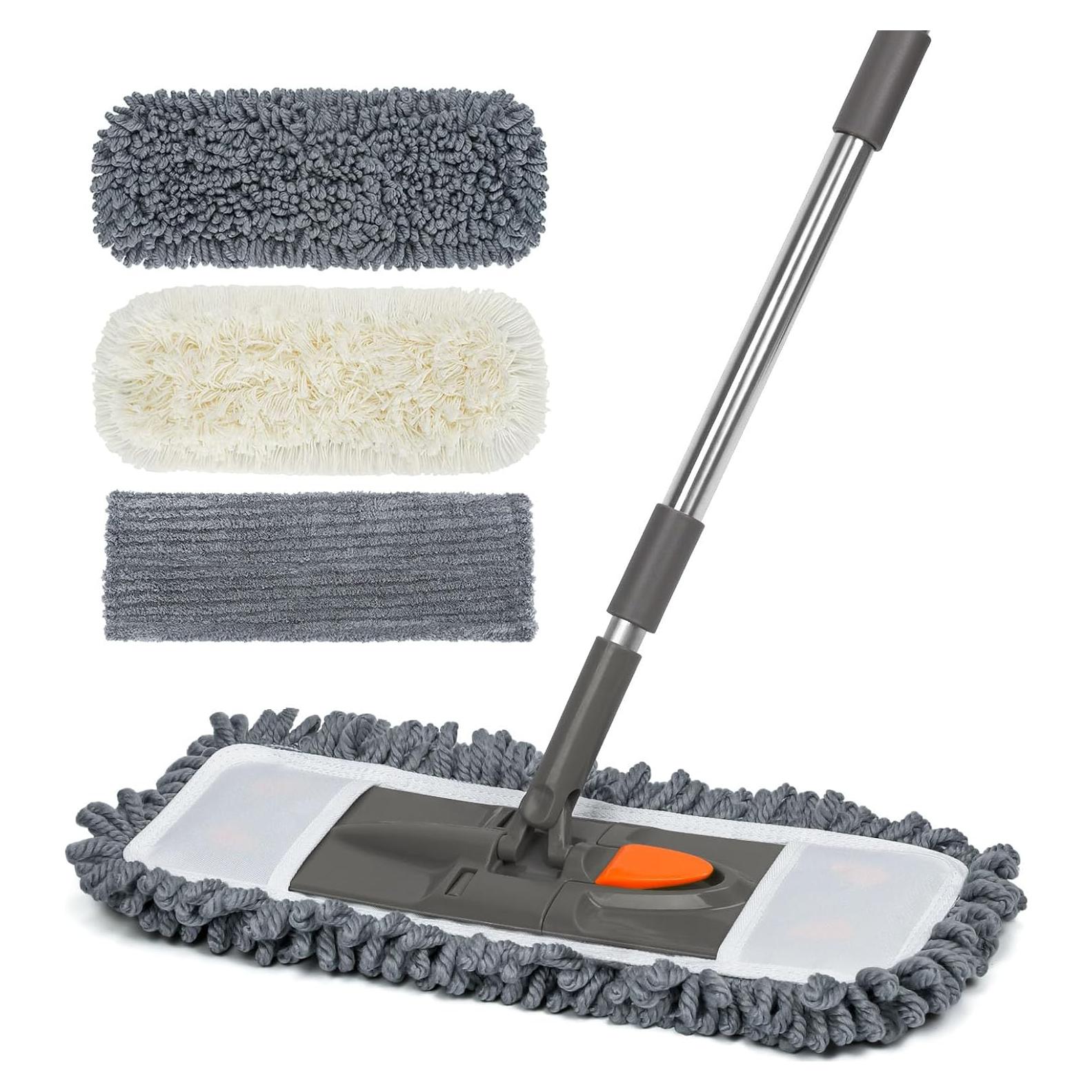 Mopa de Microfibra Ajimy con 3 Almohadillas Reutilizables