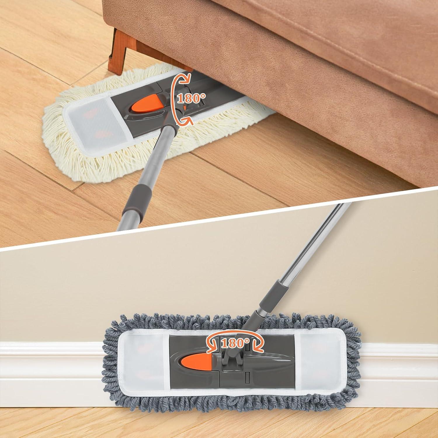 Mopa de Microfibra Ajimy con 3 Almohadillas Reutilizables