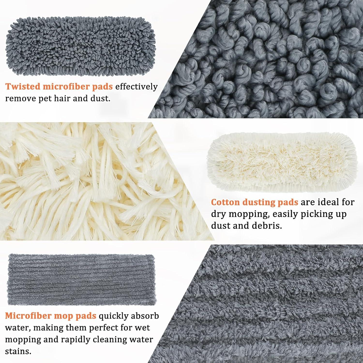 Mopa de Microfibra Ajimy con 3 Almohadillas Reutilizables