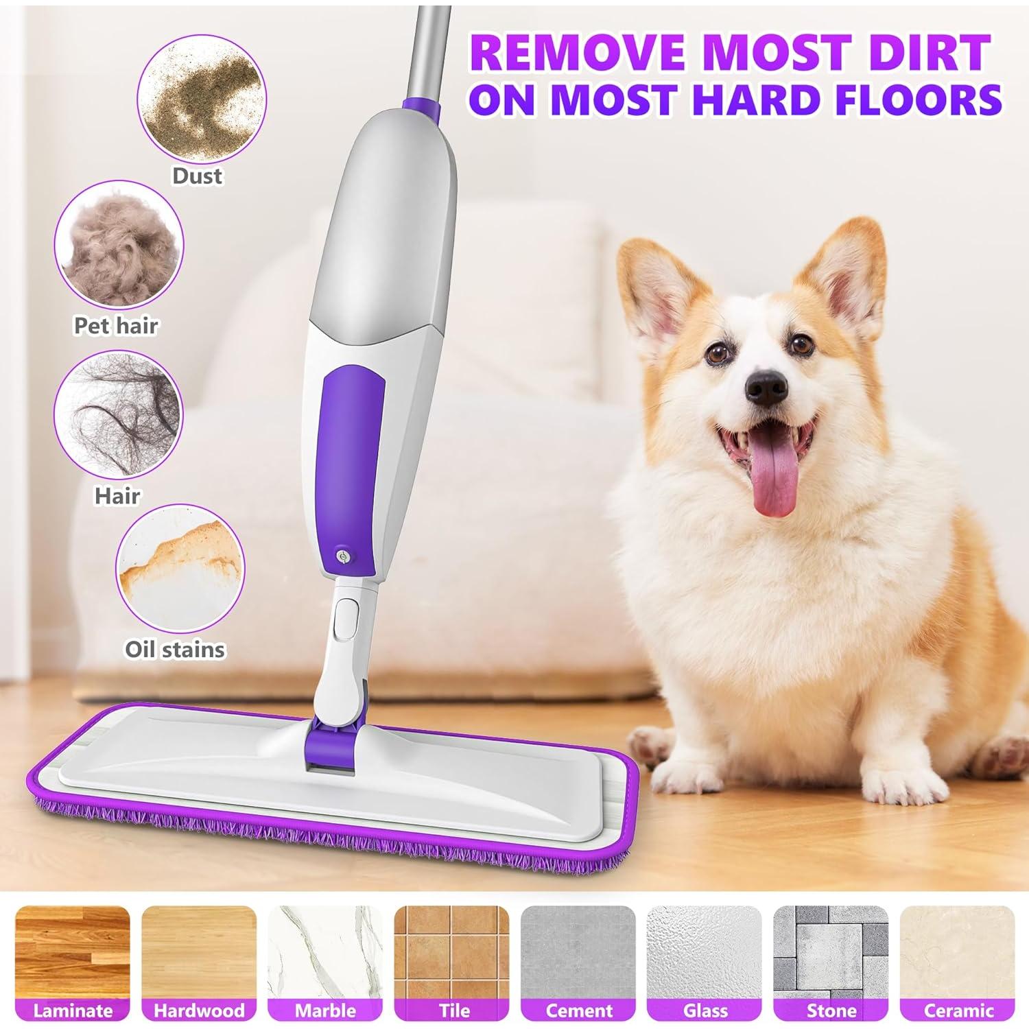 Mopa Pulverizadora SEVENMAX Microfibra 550ml 3 Almohadillas