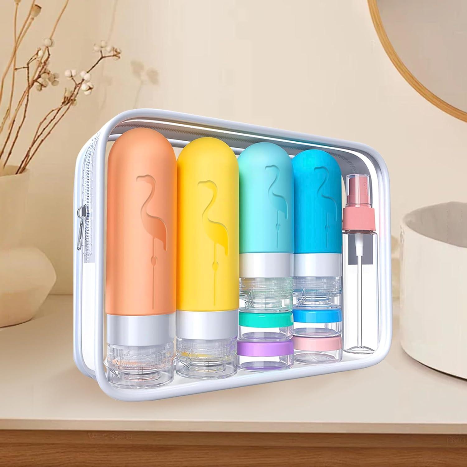 Set de 20 Botellas de Viaje Vipop Silicona A prueba de Fugas