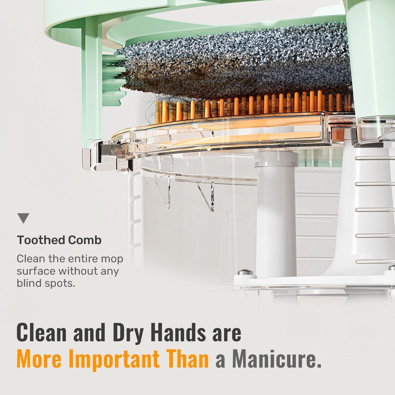 Juego de trapeador y cubo HoMettler con 2 almohadillas