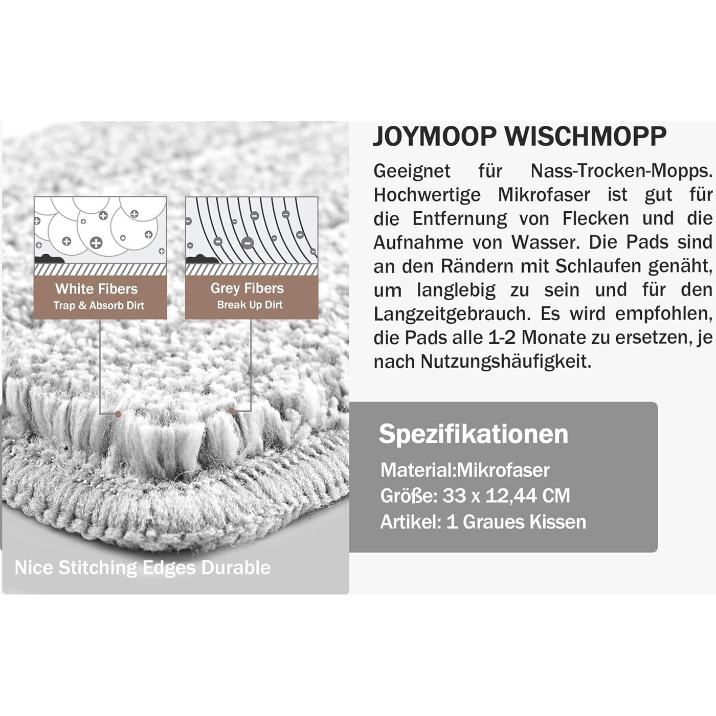 Cabezal de Mopa JOYMOOP 33 cm con Paño de Microfibra