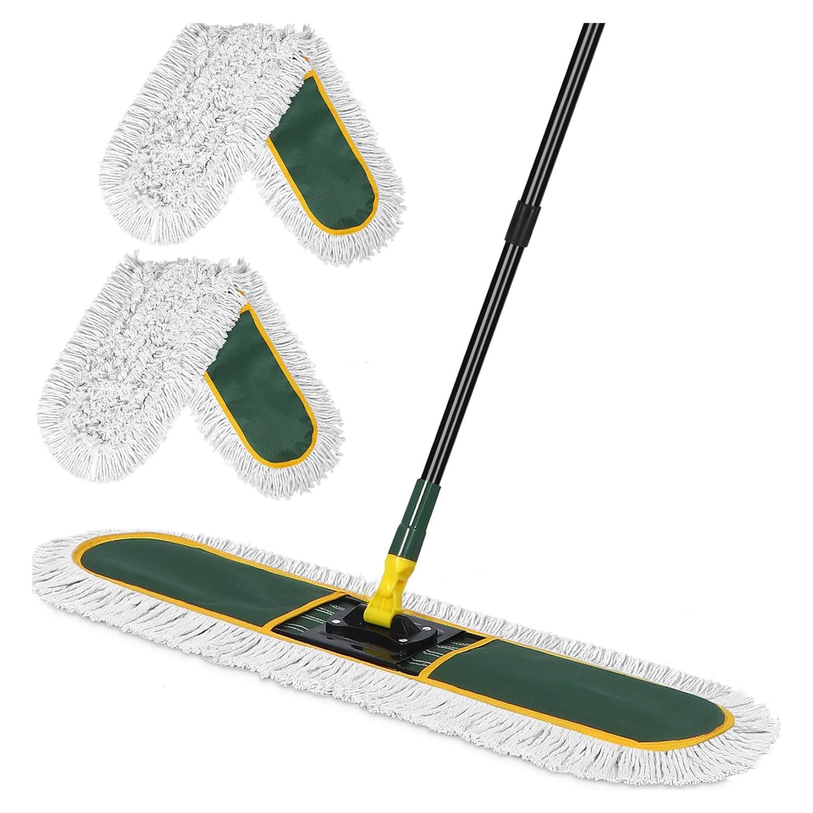 Mopa de polvo comercial BUVE 91 cm con almohadillas reutilizables