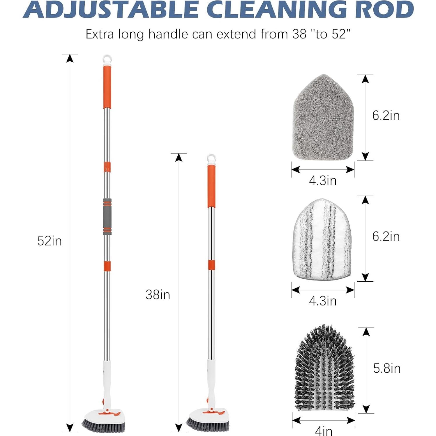 SetSail Cepillo de Suelo 3 en 1 con Mango Ajustable 132 cm