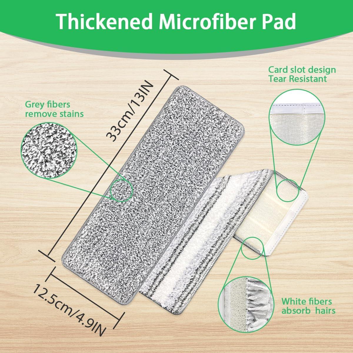 Paquete de 8 almohadillas de microfibra Jusiwow 33x12 cm