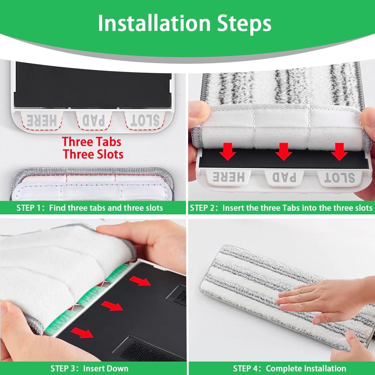 Paquete de 8 almohadillas de microfibra Jusiwow 33x12 cm