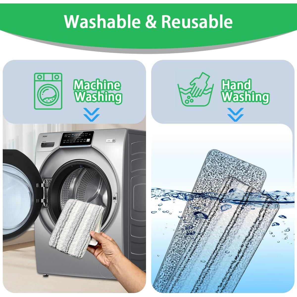 Paquete de 8 almohadillas de microfibra Jusiwow 33x12 cm